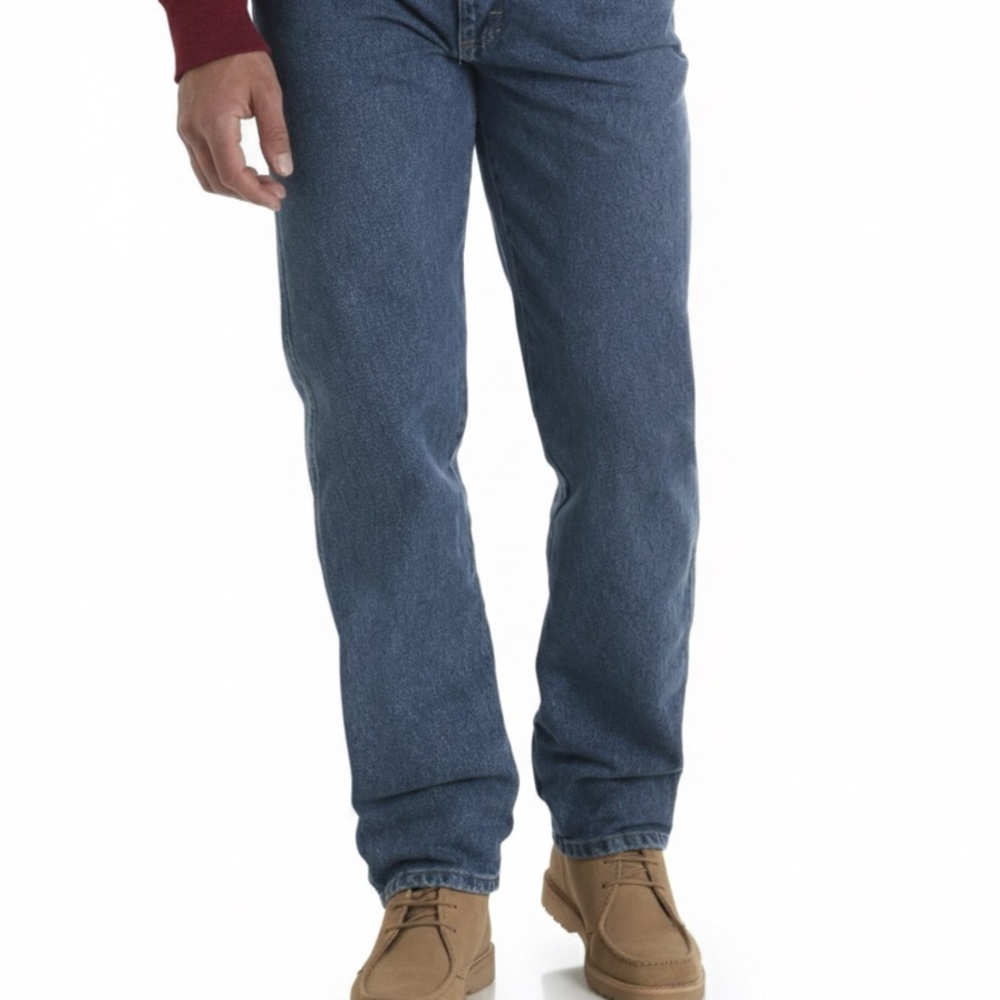 NWT New Wrangler Rustler Men's Regular Fit Straight Leg Jeans Denim Blue 32x32